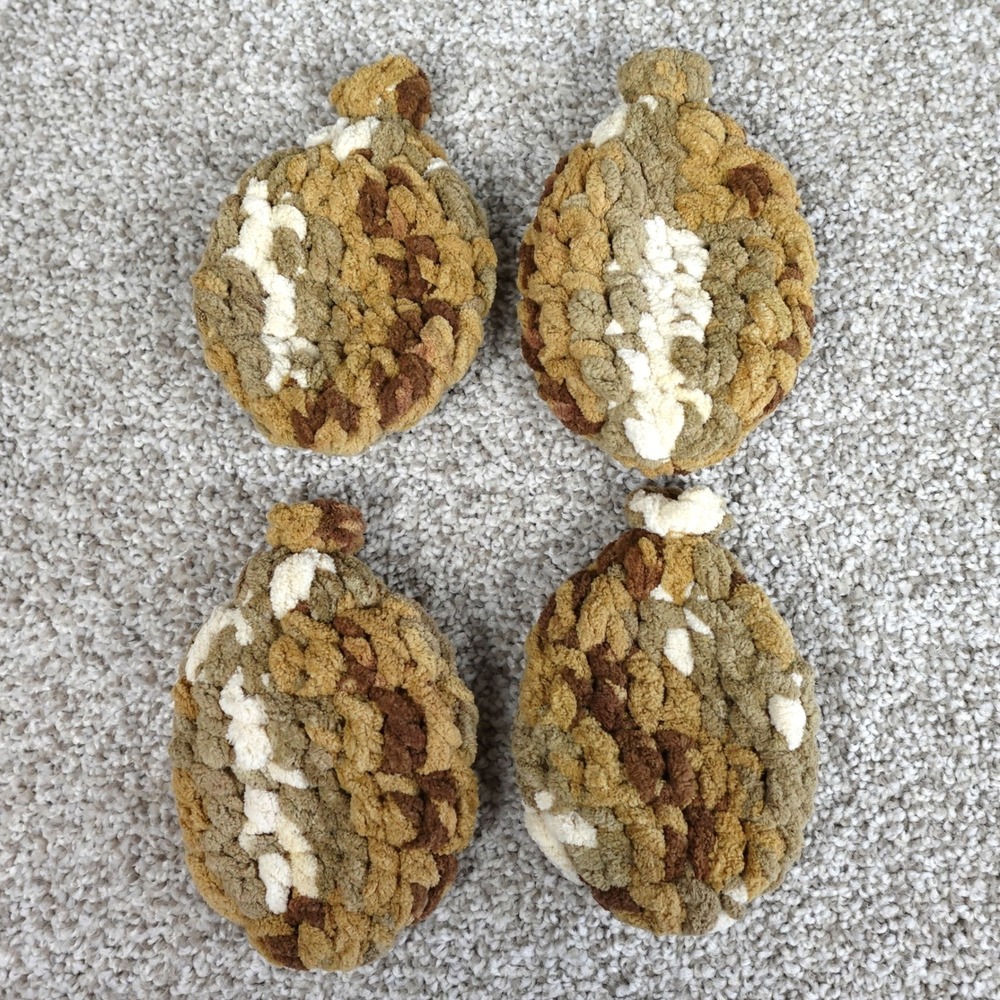 Set of 4 Reusable Water Balloons Camouflage Brown Tan White Fillable Toy